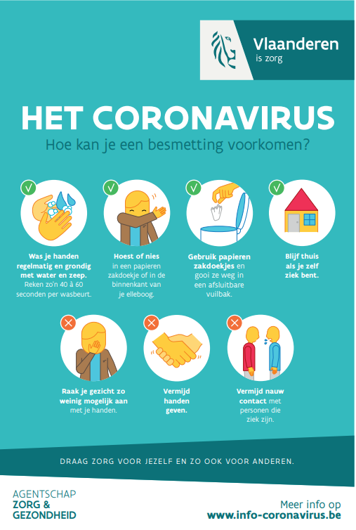 Voorzorgsmaatregelen coronavirus